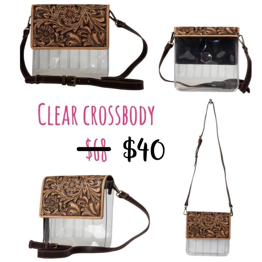 Myra clear crossbody purse